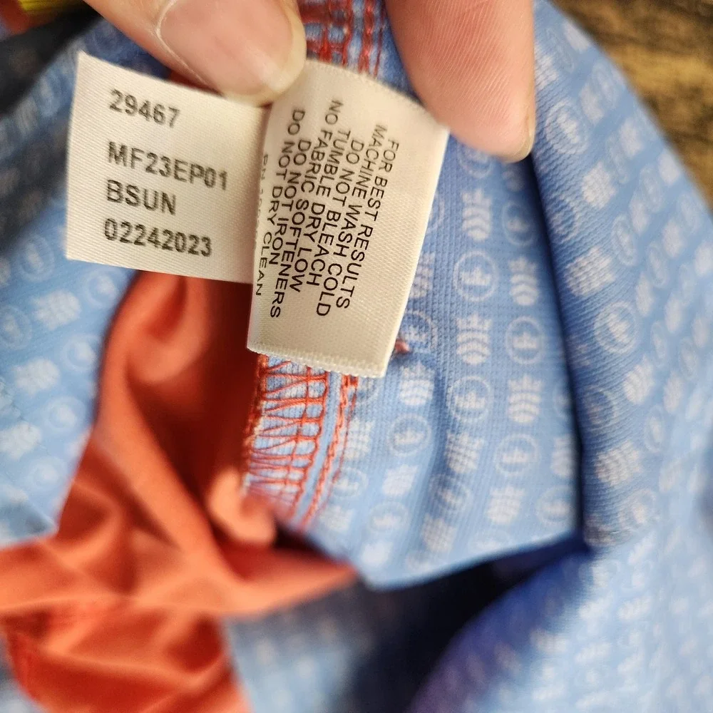 Peter Millar Golf Shorts Mens 32 Performance Luxury Sport Salmon Orange MF23EP01